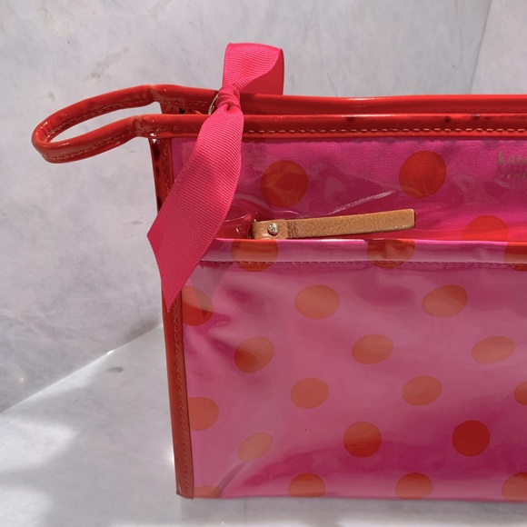 Kate Spade pink with red hearts large cosmic bag - Picture 3 of 10